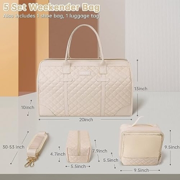 ETRONIK Stylish Overnight Bag Set for Women Travelers