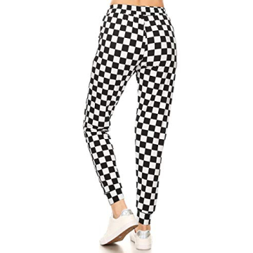 Checkered Relaxed Fit Jogger Pants with Pockets