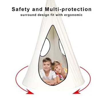 BHORMS Children Nest Hammock Swing Chair Kids Pod Swing Seat Hanging Tree Tent for Indoor Outdoor-40 Inch