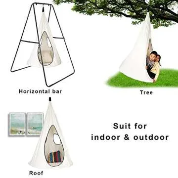 BHORMS Children Nest Hammock Swing Chair Kids Pod Swing Seat Hanging Tree Tent for Indoor Outdoor-40 Inch