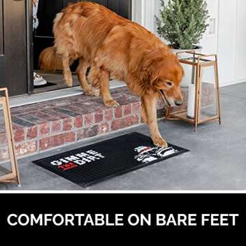All-Weather Doormat, Durable Natural Rubber, Stain and Fade Resistant, Low Profile, Outdoor, Indoor ...