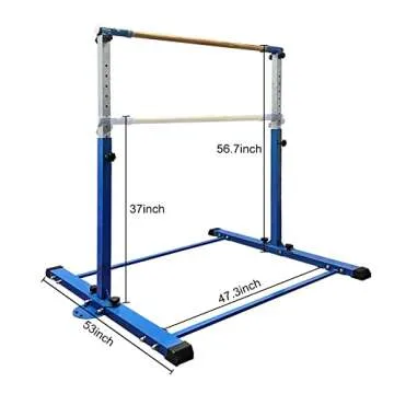 JC Gymnastic Kip Bar for Kids Ages 3-15 Adjustable 3' to 5'