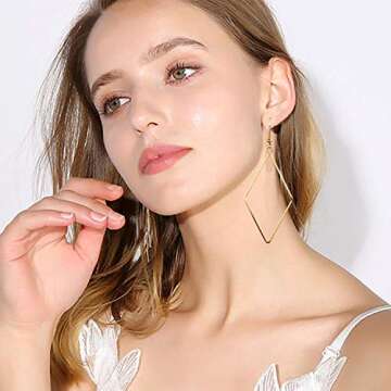 63Pairs Fashion Earrings with Tassel Earrings Layered Ball Dangle Hoop Stud Jacket Earrings for Women Jewelry Fashion and Valentine Birthday Party Gift