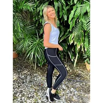 ATTRACO Women's Swim Pants with Pockets and Tummy Control