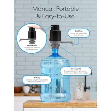 Brio-PU100 Manual Water Pump for 5-6 Gallon Bottles