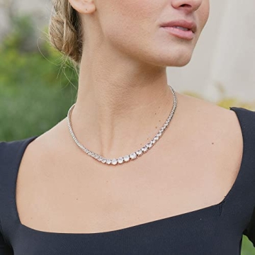 NYC Sterling Tennis Necklace – Elegant and Luxurious Jewelry