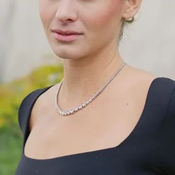 NYC Sterling Tennis Necklace – Elegant and Luxurious Jewelry