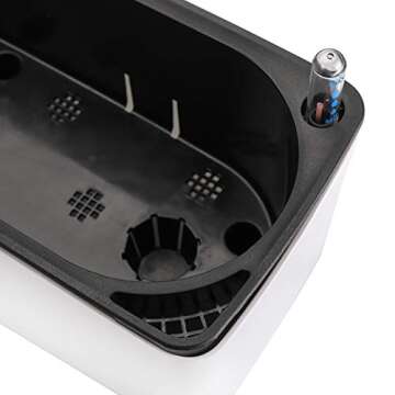 Fasmov 2 Pack Rectangle Self Watering Planter with Water Level Indicator, 16x 5.5 Inch Window Gardening Box, Decorative Planter Pot for All House Plants Flowers Herbs, Decorative Planter Pot