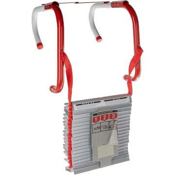 Kidde 3-Story Fire Escape Ladder - 25ft, Anti-Slip Safety Design