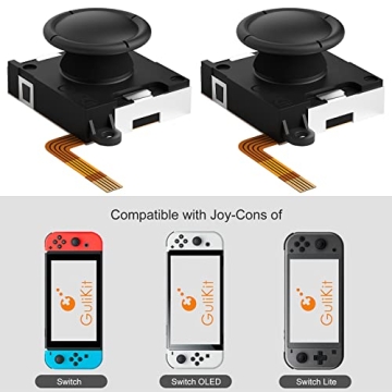 Gulikit Switch Joystick Replacement No Drift for Joycon