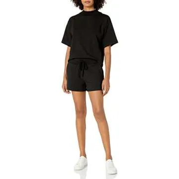The Drop Women's Adeline Loose Mockneck T-Shirt Comfort