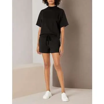 The Drop Women's Adeline Loose Mockneck T-Shirt Comfort