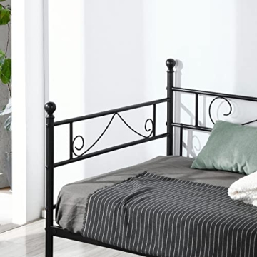 FurnitureR Twin Size Metal Daybed Frame for All Spaces