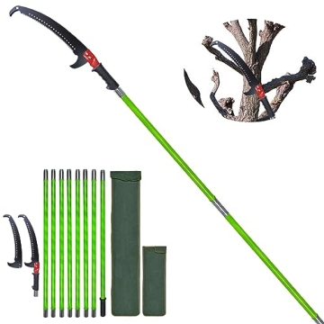 Sturdy Pole Saws for Tree Trimming 27 Feet - Extendable Tree Pruner with Blades Set