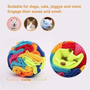 Ablechien Snuffle Ball - Snuffle Ball for Dogs, Interactive Dog Puzzle Toy for Boredom and Stimulati...