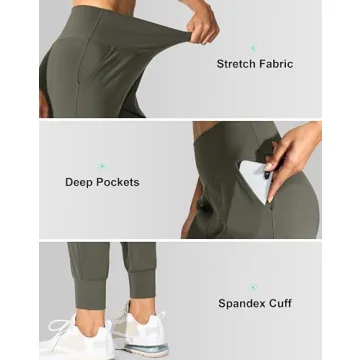 G Gradual Stylish High Waisted Joggers with Pockets