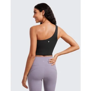 CRZ YOGA Stylish One Shoulder Sports Bra for Women