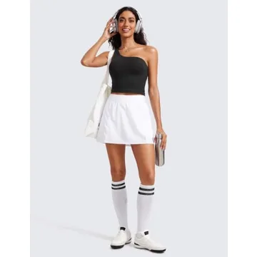 CRZ YOGA Stylish One Shoulder Sports Bra for Women