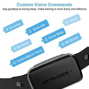 Dr.Trainer Dog Shock Collar with Remote, 2300ft Electronic Dog Training Collar, Waterproof IPX8 Dog Bark Collar for Large Dog with Custom Sound, APP Setting & Barking Record