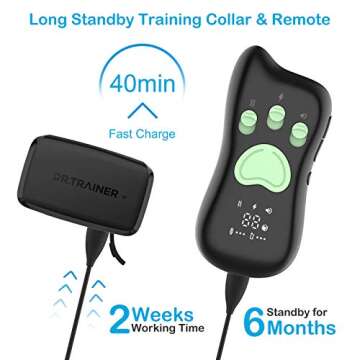 Dr.Trainer Dog Shock Collar with Remote, 2300ft Electronic Dog Training Collar, Waterproof IPX8 Dog Bark Collar for Large Dog with Custom Sound, APP Setting & Barking Record