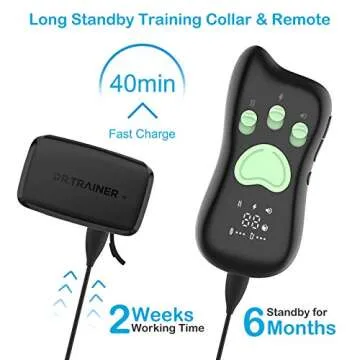 Dr.Trainer Dog Shock Collar with Remote, 2300ft Electronic Dog Training Collar, Waterproof IPX8 Dog Bark Collar for Large Dog with Custom Sound, APP Setting & Barking Record