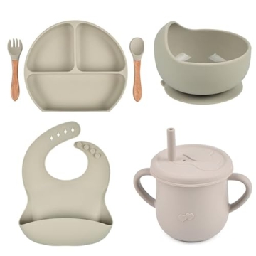 Personalized Baby Feeding Set - Safe 6pcs Silicone Set