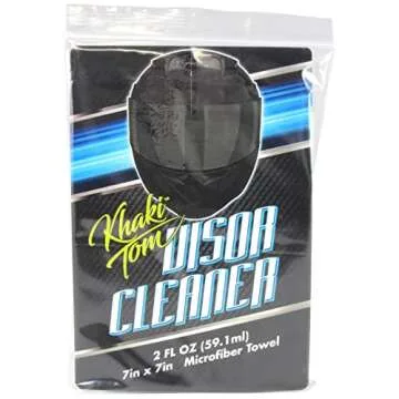 Motorcycle Helmet and Visor Cleaner - 2 oz Streak Free Spray and Microfiber Towel - Over 200 Sprays