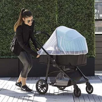 Mosquito Net for Stroller (2 Pack) - Durable Baby Stroller Mosquito Net - Perfect Bug Net for Strollers, Bassinets, Cradles, Playards, Pack N Plays and Portable Mini Crib (Black) … …