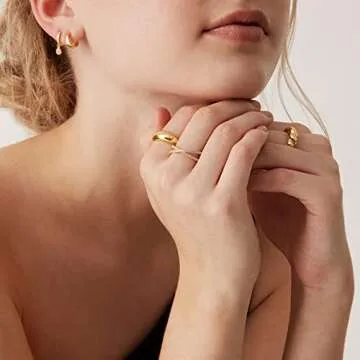 Elegant PAVOI 14K Gold Plated X Ring - Stunning Design