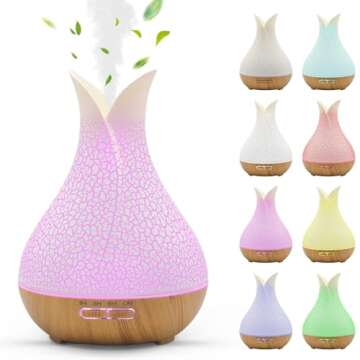 Home Aromatherapy Essential Oil Diffuser: Colorful Crack Bedroom Atmosphere Decoration - Delicate Mi...