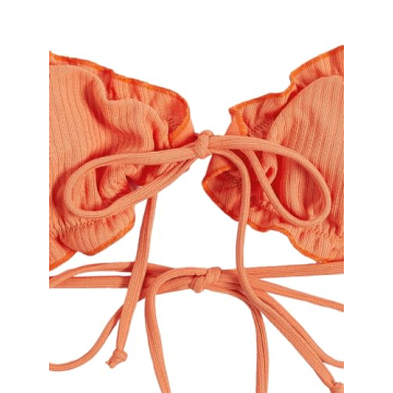 GORGLITTER Neon G String Thong Bikini Set for Women