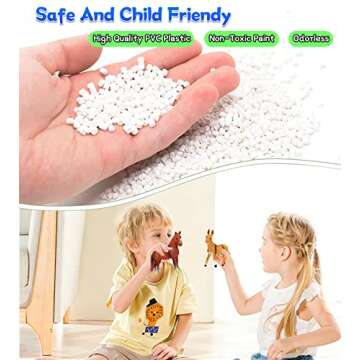 KECIABO Animal Figurines, Big Animal Toys, 8 Pcs Farm Animals Figurines Toys, Realistic Plastic Animals Playset, Educational Learning Toy Set for Kids Toddlers