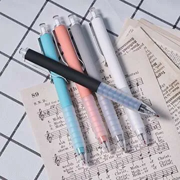 Abaokai Retractable Black Gel Pens - 4 Pack