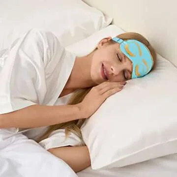 BABEYOND Sleeping Eye Mask for Women Cute Eye Mask Sleeping Beauty Eye Mask Eye Cover Mask Sleep Mask (blue)