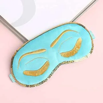 BABEYOND Sleeping Eye Mask for Women Cute Eye Mask Sleeping Beauty Eye Mask Eye Cover Mask Sleep Mask (blue)