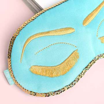 BABEYOND Sleeping Eye Mask for Women Cute Eye Mask Sleeping Beauty Eye Mask Eye Cover Mask Sleep Mask (blue)