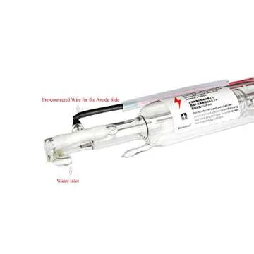 Mssoomm 60W Laser Tube Length 1000mm Dia 55mm with Metal Head for CO2 Laser Cutter and Engraver Machine