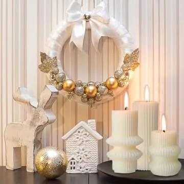 MTLEE Decorative Scented Pillar Candles Set for Home Decor