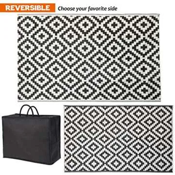 SAND MINE Waterproof 5x8 ft Outdoor Reversible Rug