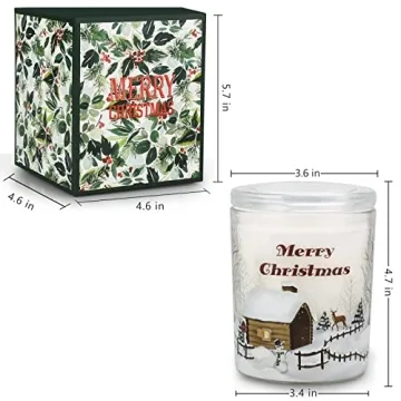 Christmas Candle, Christmas Gift for Women Large Jar Candle with Pine Tree Scent for Christmas Gift 11.3 oz Longlast 65-70 Hours Christmas Gifts for Mom Sister Grandma Friend Winter Candle