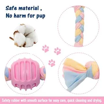 PUPTECK 5 Packs Cute Puppy Chew Toys for Small Dogs