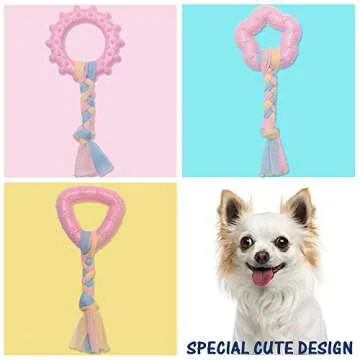 PUPTECK 5 Packs Cute Puppy Chew Toys for Small Dogs