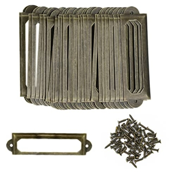 Antique Bronze Label Holders for Crafting and Organization