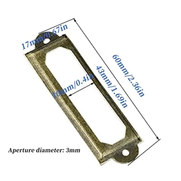 Antique Bronze Label Holders for Crafting and Organization