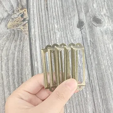 Antique Bronze Label Holders for Crafting and Organization
