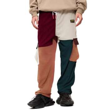 Aelfric Eden Mens Cargo Pants Patchwork Multi-Pockets Outdoor Fashion Casual Jogger Pants Streetwear...