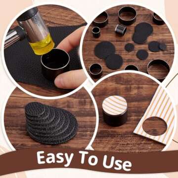 PH Padahall Leather Hole Punch Die Round, 8pcs Hole Hollow Punch 20 25 30 35 40 45 50 55mm High Carbon Steel Circle Cutter Tool Cutting Leather Hole Punch Set for Belts EVA Foam Fiber Board Clay Craft