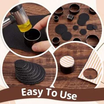 PH Padahall Leather Hole Punch Die Round, 8pcs Hole Hollow Punch 20 25 30 35 40 45 50 55mm High Carbon Steel Circle Cutter Tool Cutting Leather Hole Punch Set for Belts EVA Foam Fiber Board Clay Craft