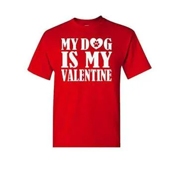 Matching Dog and Owner Valentine Outfit -My Dog is My Valentine, Adult Medium + Dog Small, Red