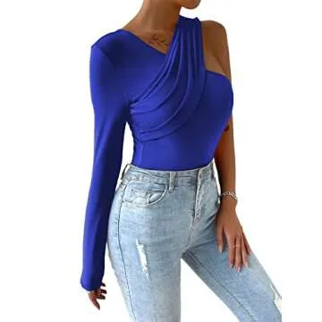 Stylish SOFIA'S CHOICE One Shoulder Top for Women